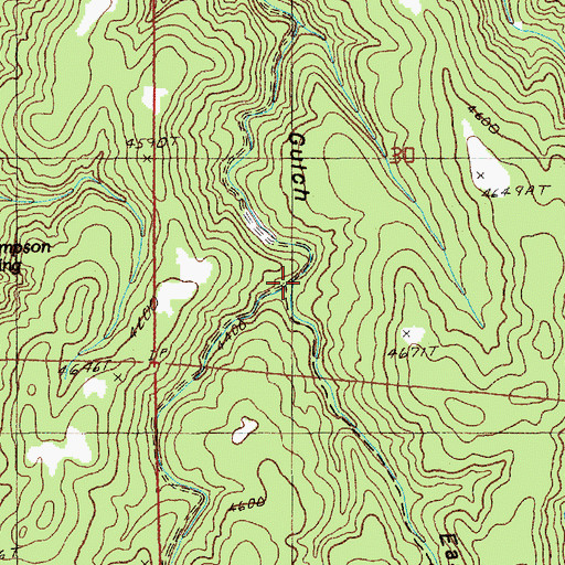 Topographic Map of West Fork Dugout Gulch, WY