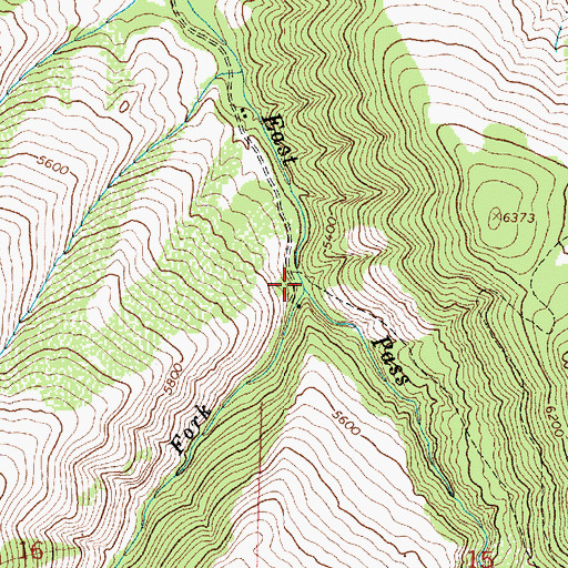 Topographic Map of West Fork East Pass Creek, WY
