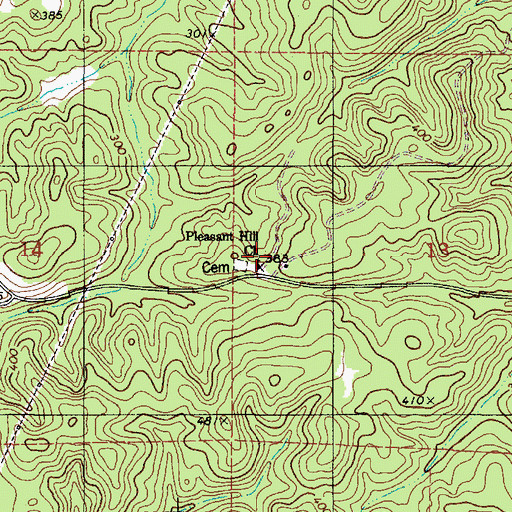 Topographic Map of Pleasant Hill Methodist Church, AL