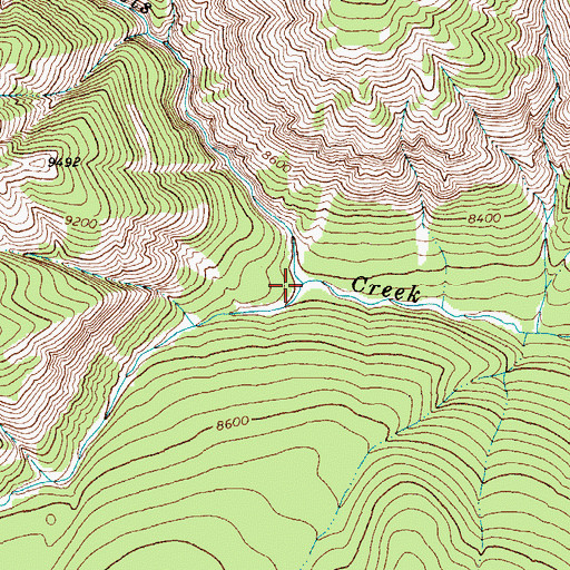Topographic Map of West Fork Younts Creek, WY