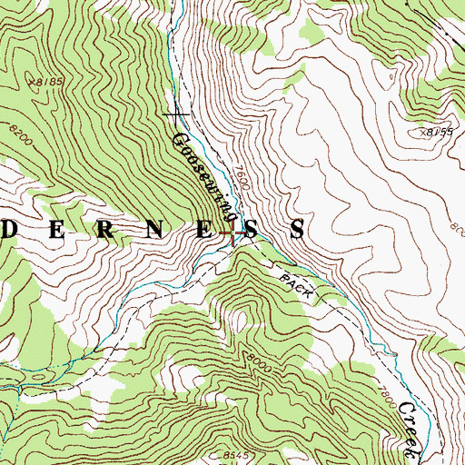 Topographic Map of West Goosewing Creek, WY