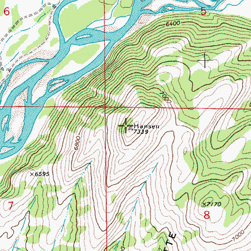 Topographic Map of West Gros Ventre Butte, WY