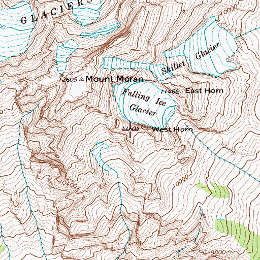 Topographic Map of West Horn, WY