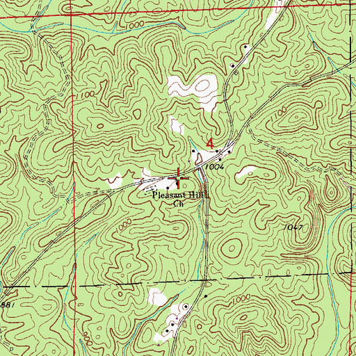 Topographic Map of Pleasant Hill Methodist Church, AL