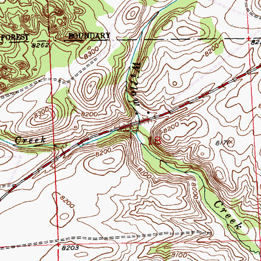 Topographic Map of West Willow Creek, WY