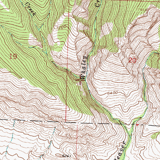 Topographic Map of Whaley Creek, WY