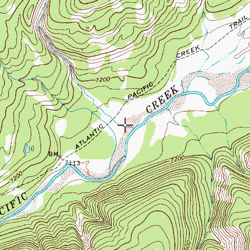Topographic Map of Whetstone Creek, WY