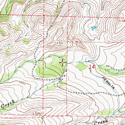 Topographic Map of White Creek, WY
