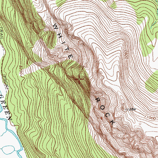 Topographic Map of White Rock, WY