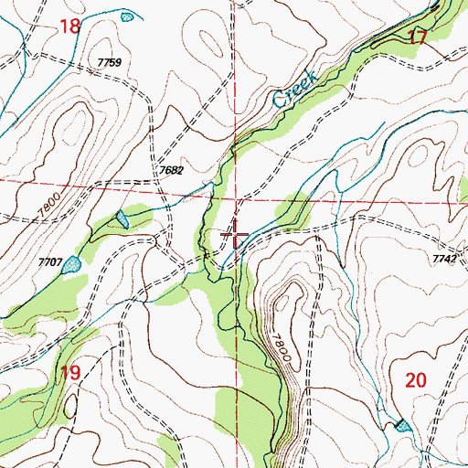 Topographic Map of White Rock Canyon, WY