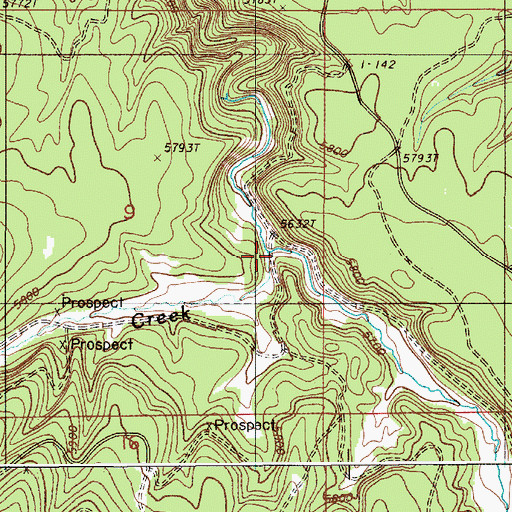 Topographic Map of Whitelaw Creek, WY
