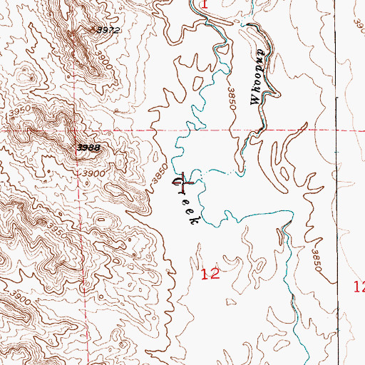 Topographic Map of Whoopup Creek, WY