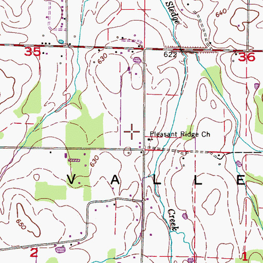 Topographic Map of Pleasant Ridge Church, AL