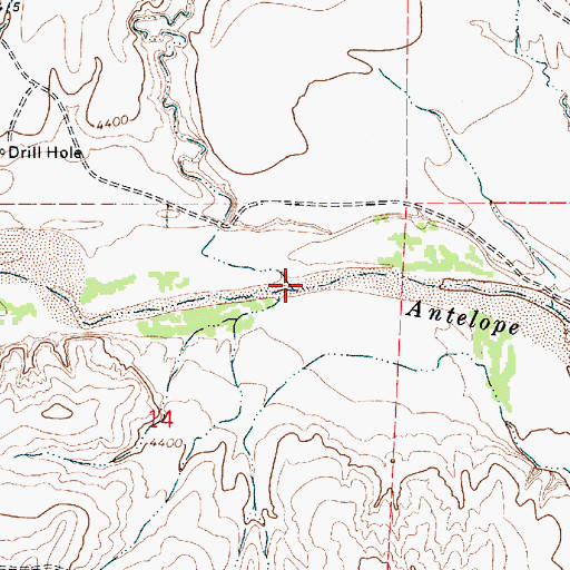 Topographic Map of Wildcat Creek, WY