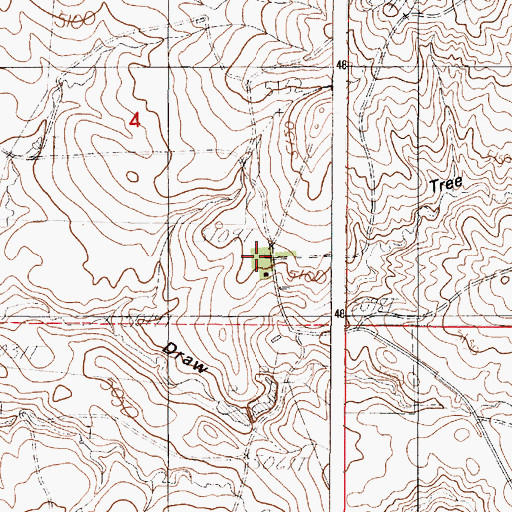 Topographic Map of Willard Ranch, WY