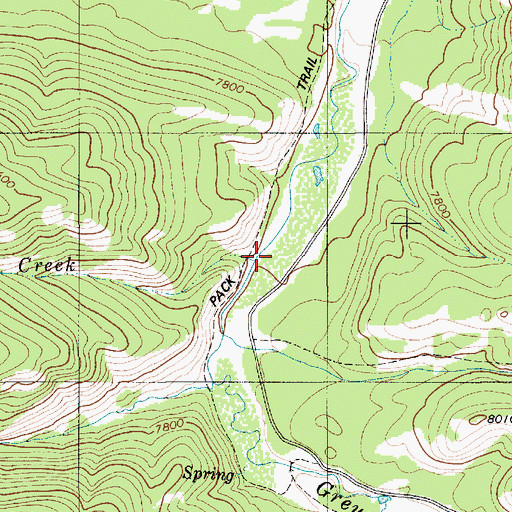 Topographic Map of Willow Creek, WY