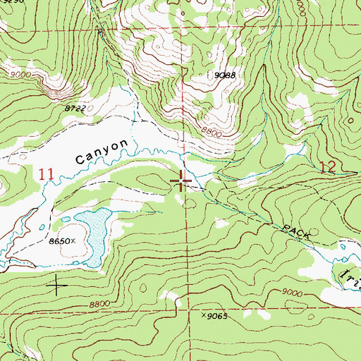 Topographic Map of Willow Creek, WY