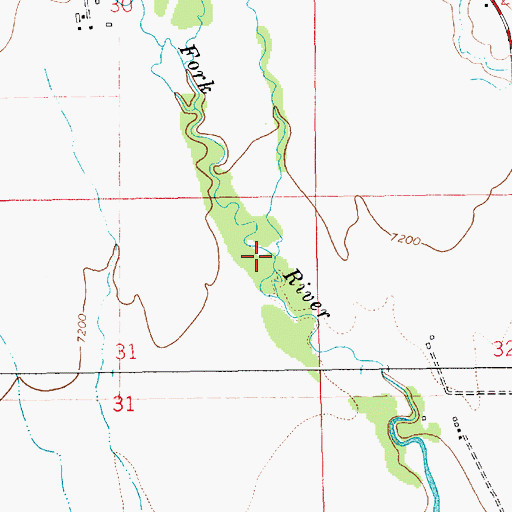 Topographic Map of Willow Creek, WY