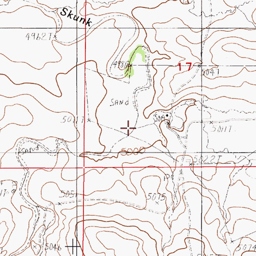 Topographic Map of Willow Creek, WY