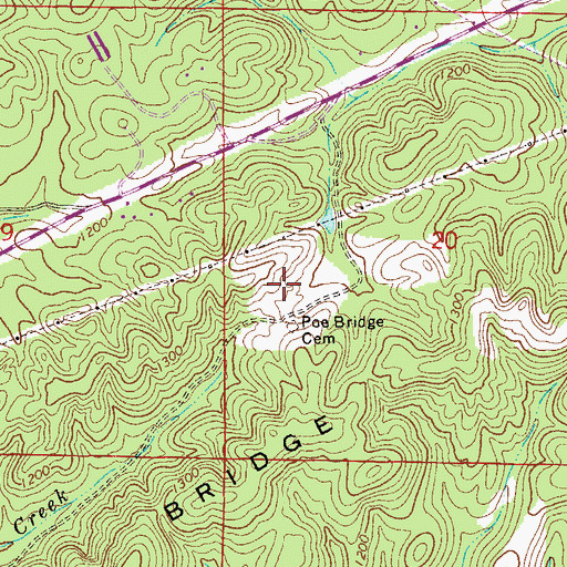 Topographic Map of Poe Bridge Cemetery, AL