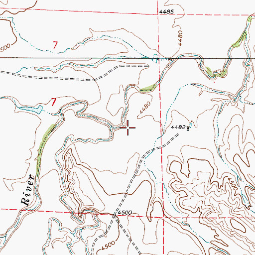 Topographic Map of Willow Draw, WY