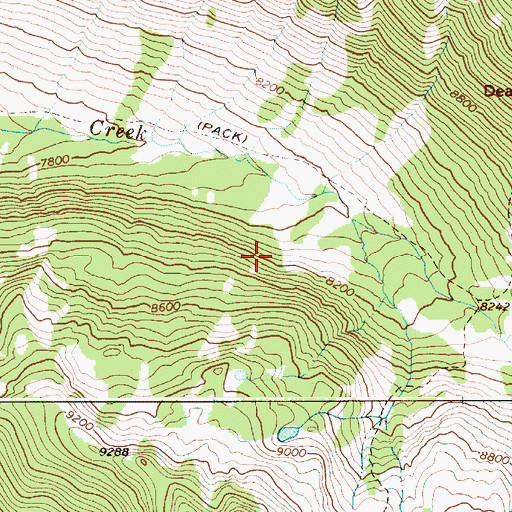 Topographic Map of Willow Flats, WY