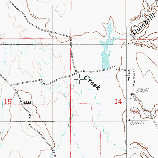 Topographic Map of Willow Tree Springs, WY