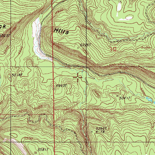 Topographic Map of Winchester Creek, WY