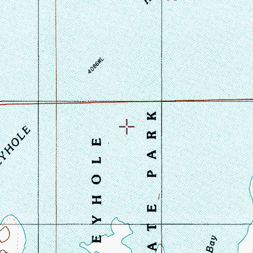 Topographic Map of Wind Creek, WY
