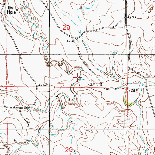 Topographic Map of Windmill Draw, WY