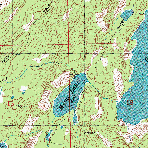 Topographic Map of Wolf Creek, WY