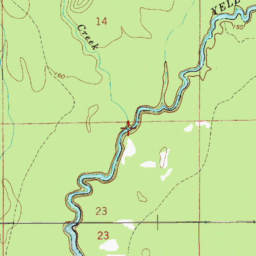 Topographic Map of Poplar Creek, AL