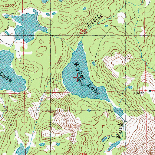 Topographic Map of Wykee Lake, WY