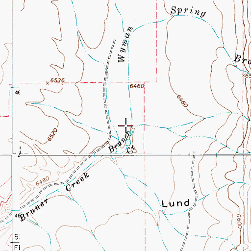 Topographic Map of Wyman Spring Branch, WY