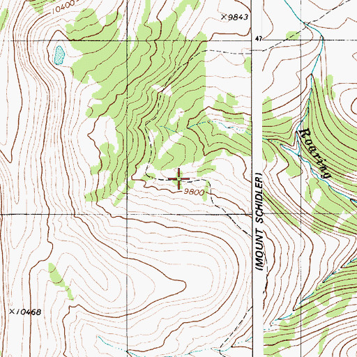 Topographic Map of Wyoming Range Trail, WY