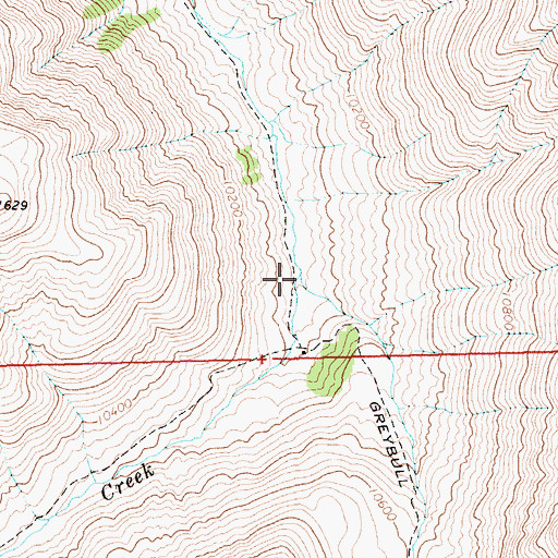 Topographic Map of Yellow Creek, WY