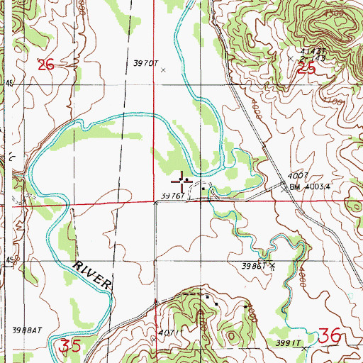 Topographic Map of Zimmerman Ranch, WY