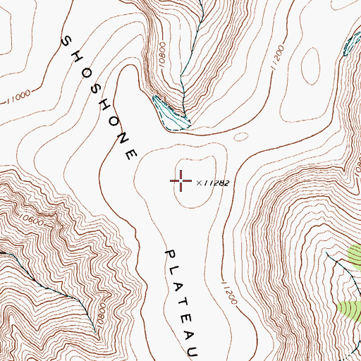 Topographic Map of Shoshone Plateau, WY
