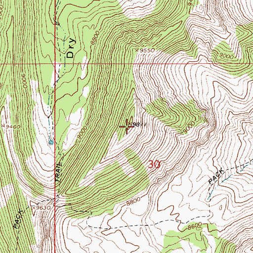 Topographic Map of Snake River Range, ID