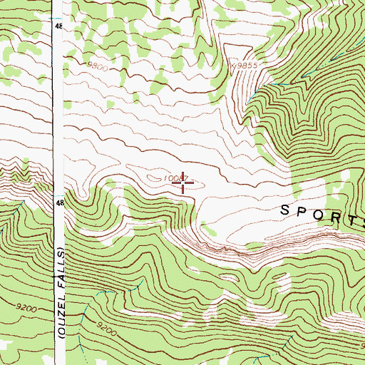 Topographic Map of Sportsman Ridge, WY