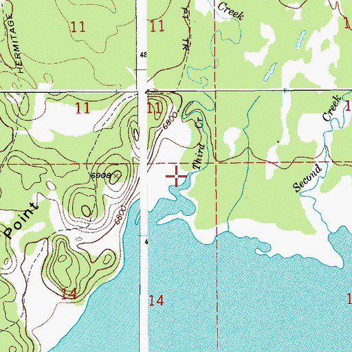 Topographic Map of Third Creek, WY