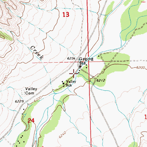 Topographic Map of Boulder Creek, WY