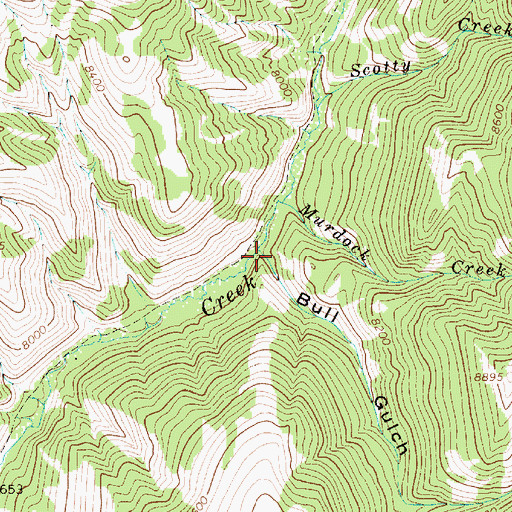 Topographic Map of Bull Gulch, WY