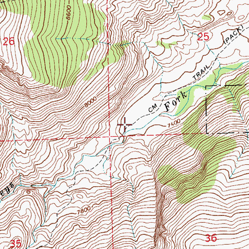 Topographic Map of C M Trail, WY