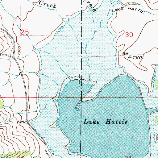 Topographic Map of Chokecherry Gulch, WY