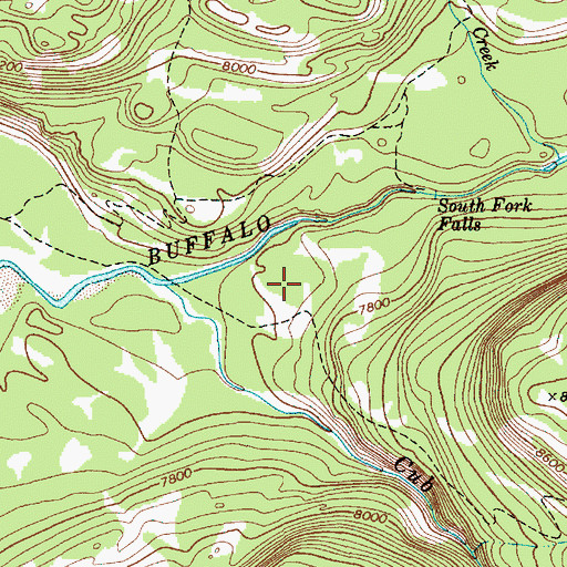 Topographic Map of Cub Creek, WY