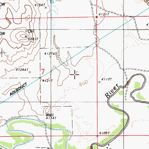 Topographic Map of Hay Creek, WY