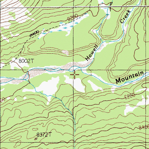 Topographic Map of Howell Creek, WY
