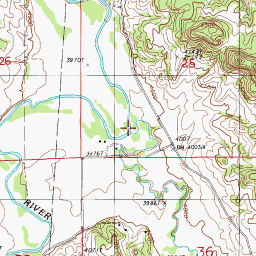 Topographic Map of Inyan Kara Creek, WY