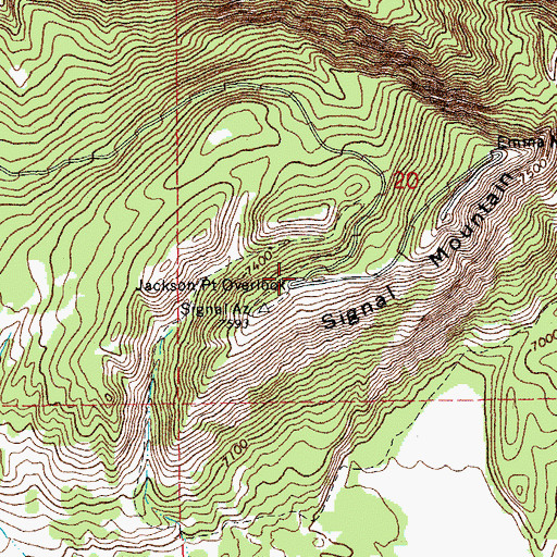 Topographic Map of Jackson Point Overlook, WY